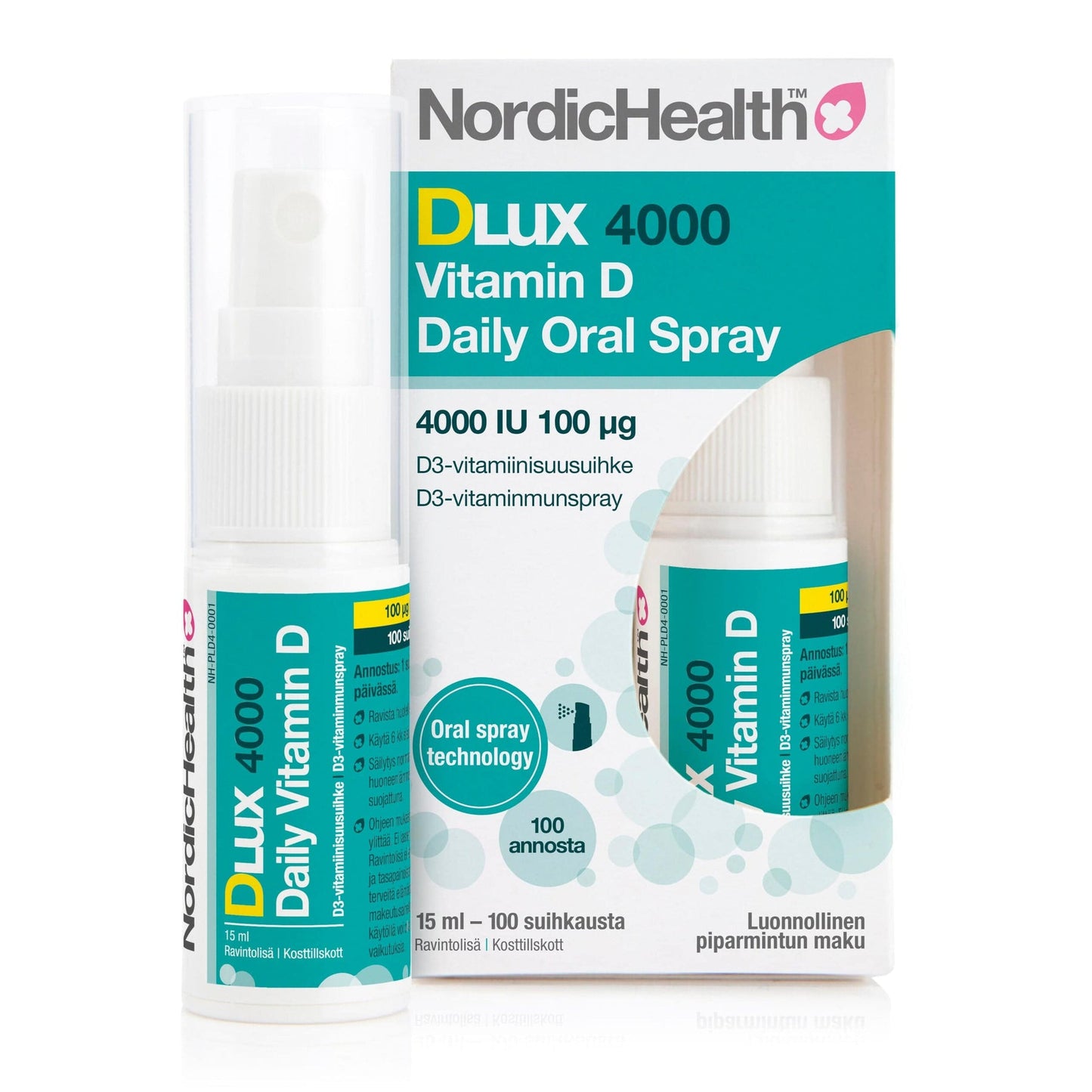 Nordic Health Dlux 4000 Daily Oral Spray - D3-vitamiinisuihke 100 µg 15 ml｜Nordic Health Dlux 4000 每日口腔喷雾 - 维生素 D3 喷雾 100 µg 15 ml