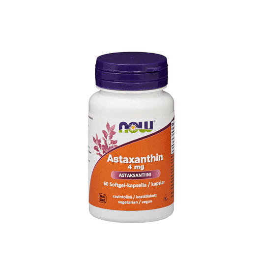 Now Foods 虾青素 4毫克 60粒｜Now Foods Astaksantiini 4 mg 60 kaps.