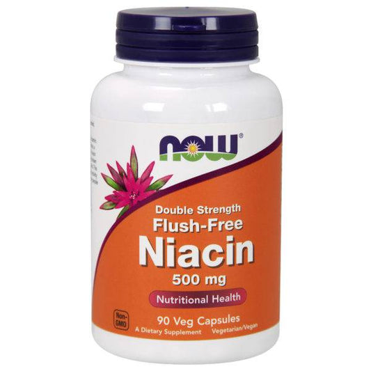 Now Foods 无潮红烟酸 500毫克 + 强效维生素B3 90粒｜Now Foods Flush-Free Niacin 500mg + Vahva B3-vitamiini 90 kaps.