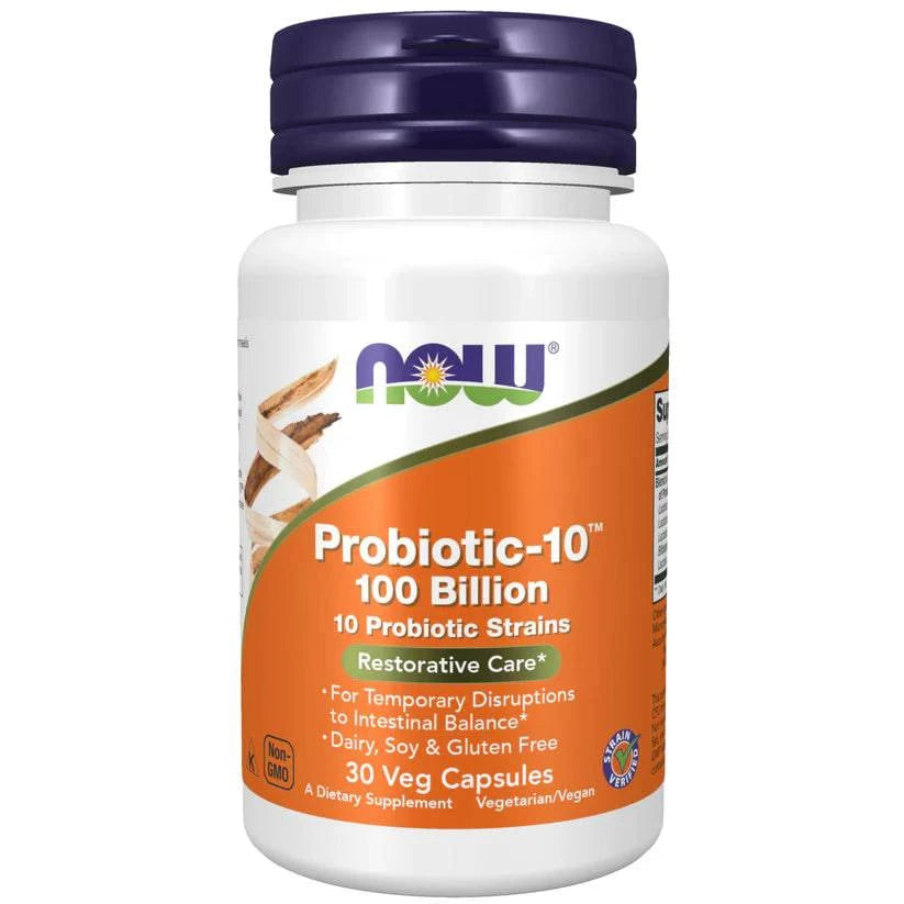 Now Foods 益生菌-10 100亿 强效益生菌 30粒｜Now Foods Probiotic-10 100 Billion - Vahva Probiootti 30 kaps.