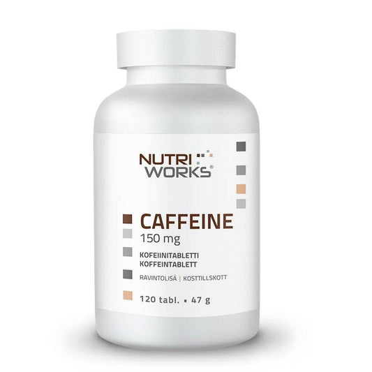 咖啡因片，120片 150 mg｜Nutri Works Caffeine - Kofeiinitabletti 120 tabl. 150 mg