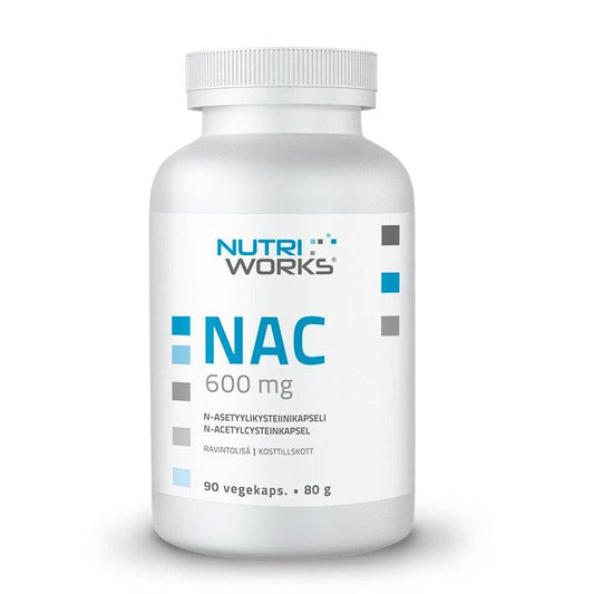 Nutri Works NAC 600毫克 90粒｜Nutri Works NAC 600 mg 90 kaps.