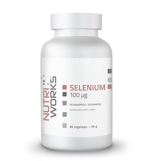 Nutri Works 硒 100微克 - 硒胶囊 90粒｜Nutri Works Selenium 100 µg - Seleenikapseli 90 kaps.