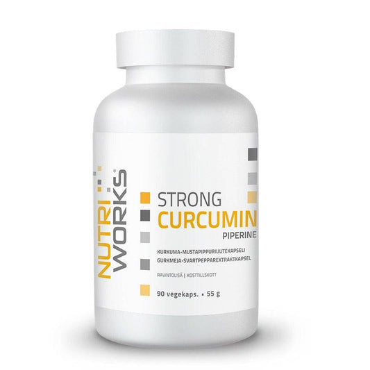 Nutri Works 强效姜黄素+黑胡椒提取物 90粒｜Nutri Works Strong Curcumin + Piperine - Kurkuma-mustapippuriuute 90 kaps.