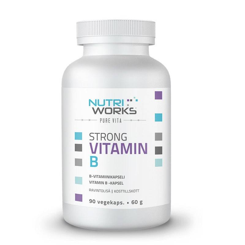 Nutri Works Strong Vitamin B - B-vitamiini 90 kaps.｜Nutri Works 强效维生素B - B族维生素 90粒