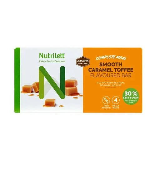 Nutrilett 顺滑焦糖太妃棒 - 焦糖棒 4 kpl｜Nutrilett Smooth Caramel Toffee Bar - Karamelli patukka 4 kpl