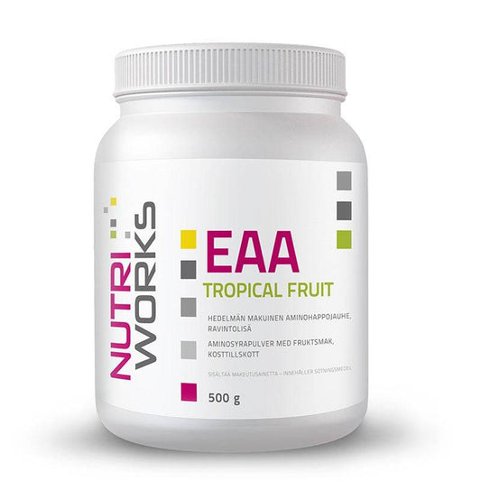 Nutri Works EAA热带水果氨基酸粉 500 g｜Nutri Works EAA Tropical Fruit - Aminohappojauhe 500 g
