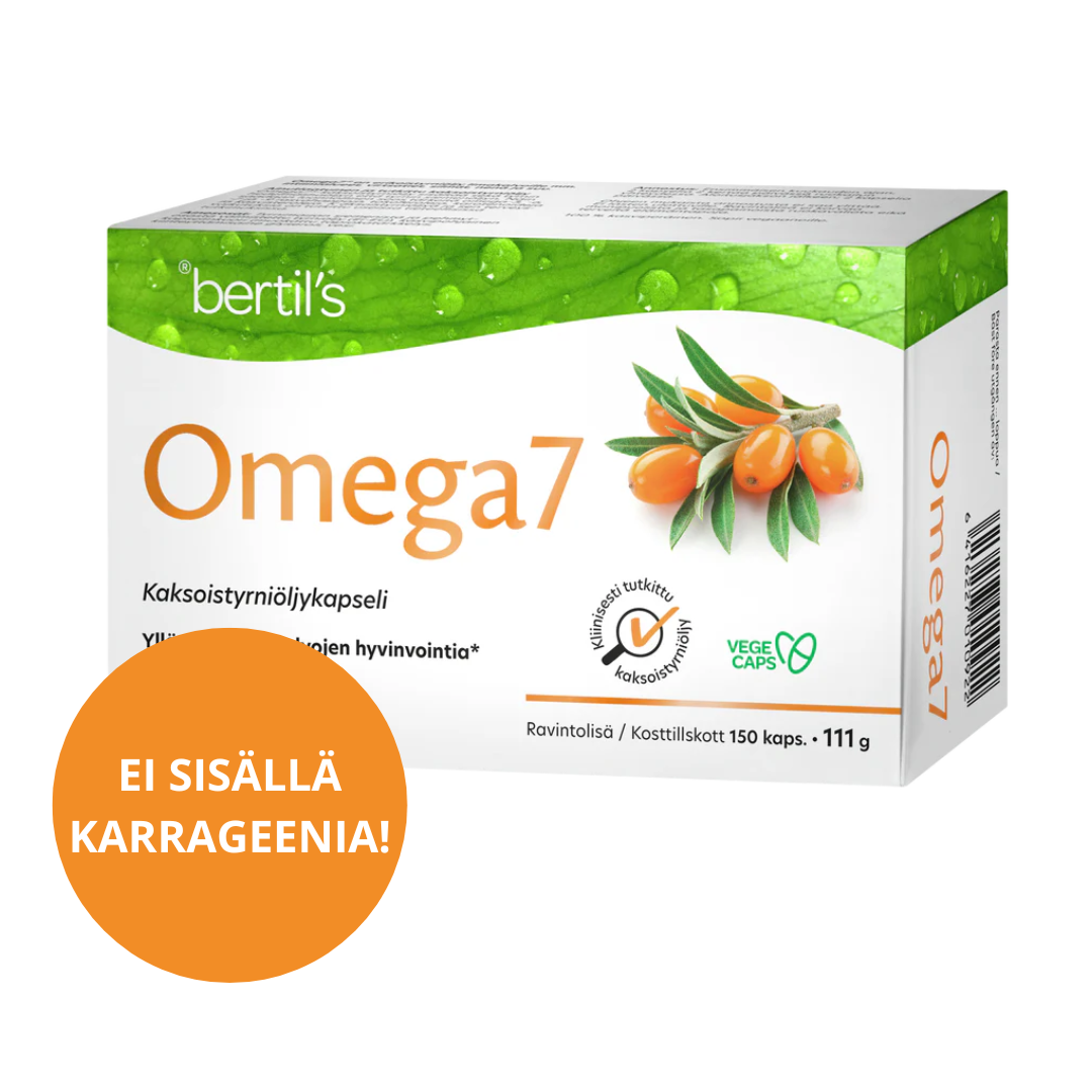 Bertil's Omega7 Kaksoistyrniöljy 150 kaps. Markkinoija: Midsona