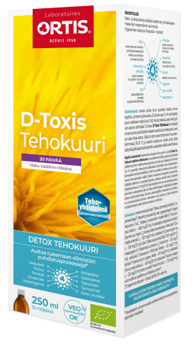 D-Toxis 排毒强化疗程 覆盆子-木槿 250 ml｜D-Toxis Detox Tehokuuri Vadelma-Hibiskus 250 ml