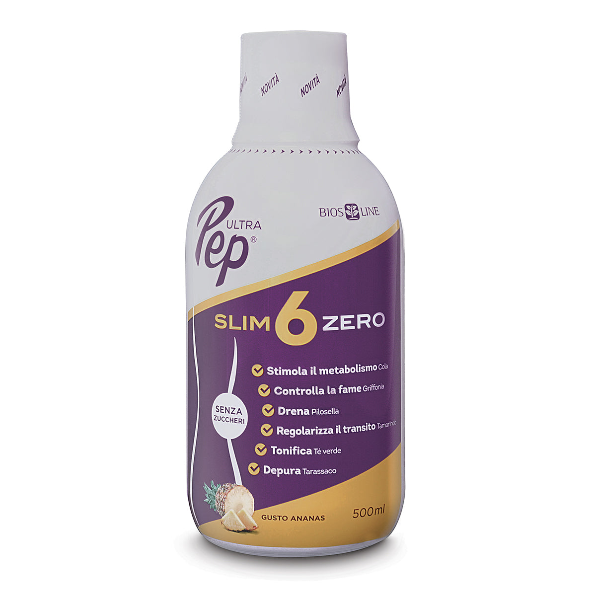 Slim 6 Zero Painonhallintaan ja rasvanpolttoon - Ananas 500 ml｜Ultra Pep Slim 6 Zero 用于体重管理和脂肪燃烧 - 菠萝 500 ml