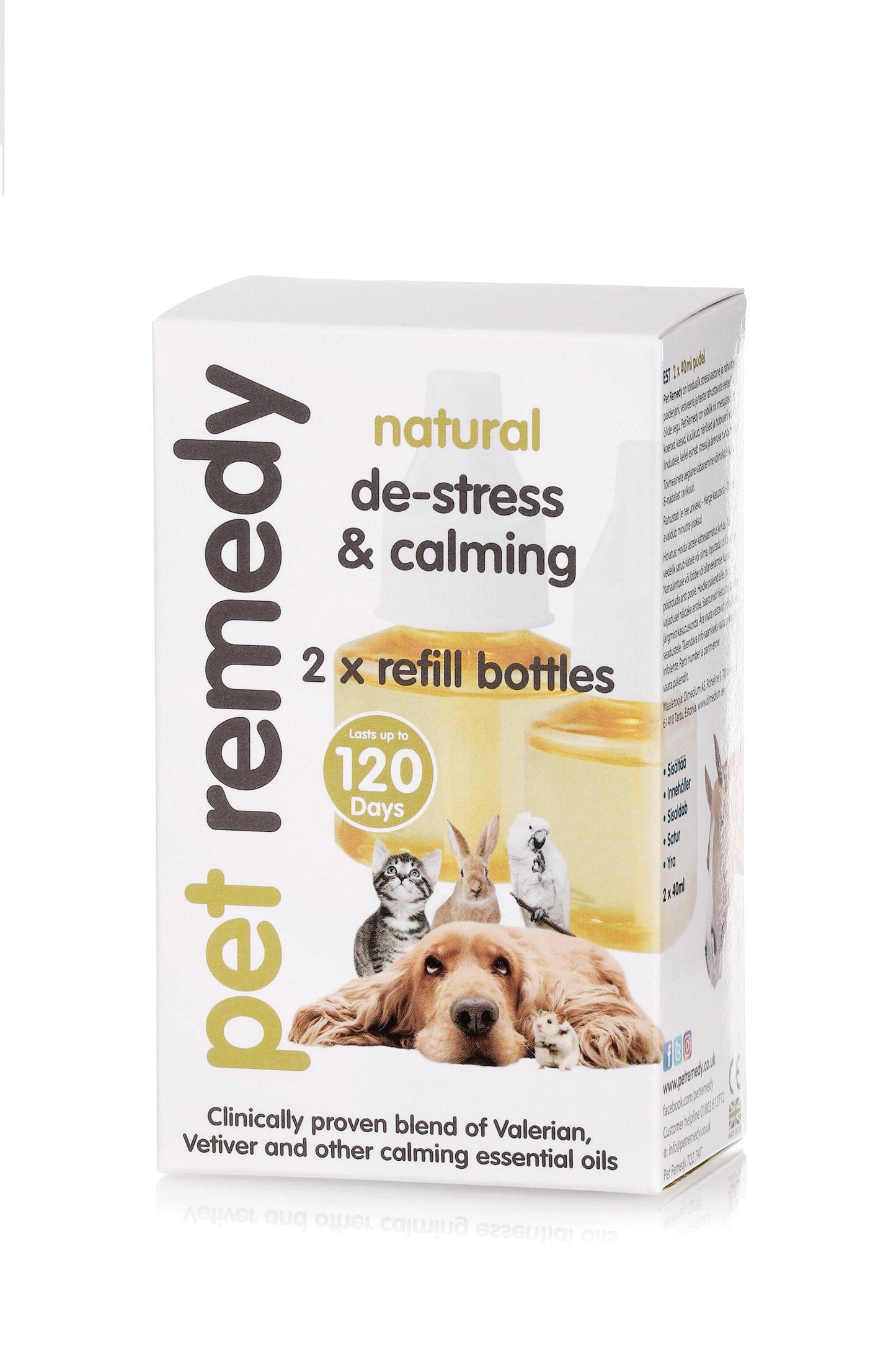 Pet Remedy täyttöpullot haihduttimeen 2 x 40 ml｜Pet Remedy 香薰机补充瓶 2支装 40 ml