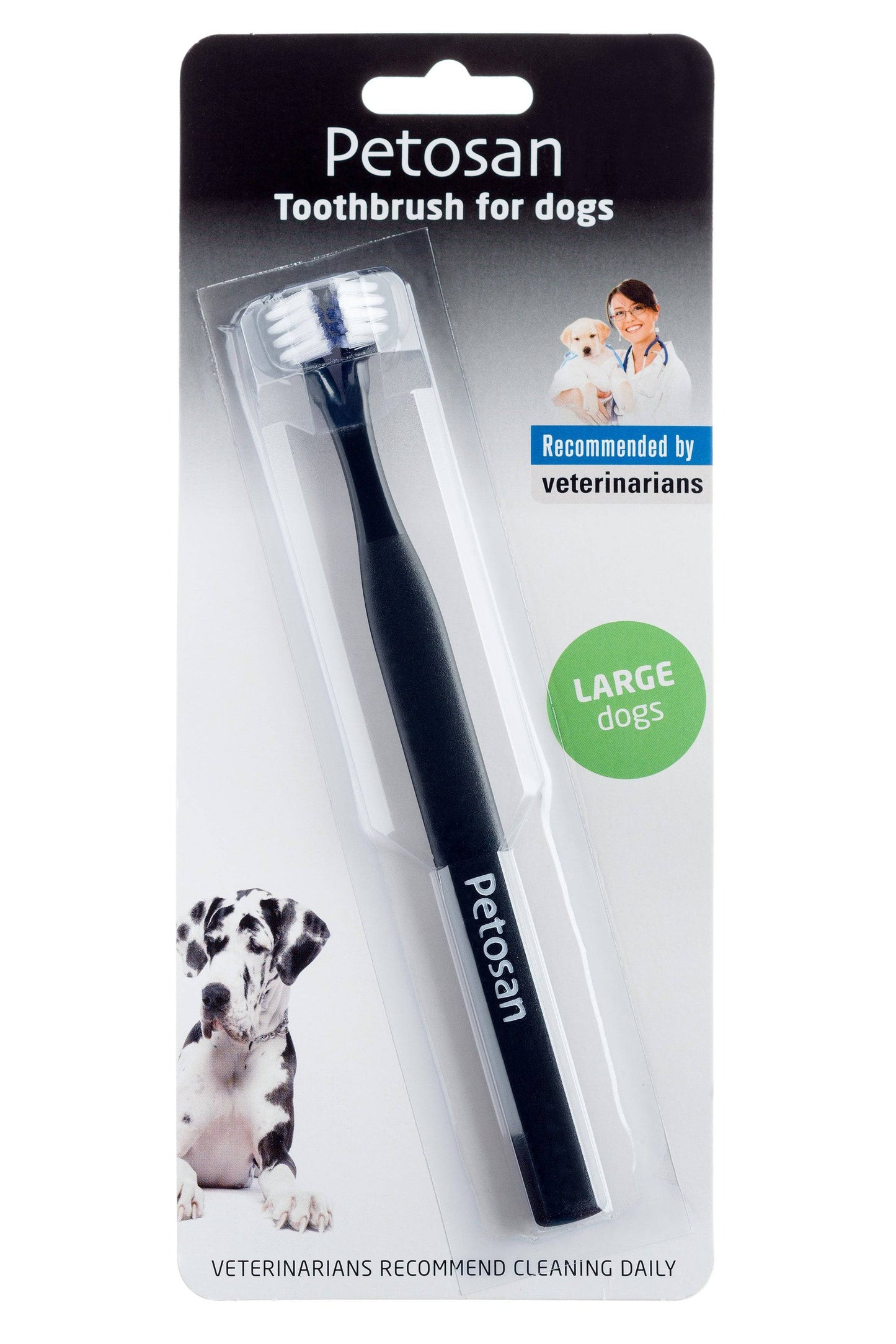 Petosan Toothbrush For Dogs - Kaksihaarainen Hammasharja Koirille L-Koko｜Petosan 犬用双头牙刷 L号