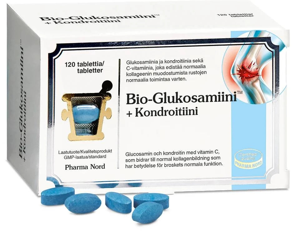 Pharma Nord 生物葡萄糖胺+软骨素 120片｜Pharma Nord Bio-Glukosamiini + Kondroitiini 120 tabl.