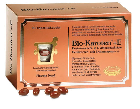 Pharma Nord Bio-胡萝卜素+E 150粒｜Pharma Nord Bio-Karoten+E 150 kaps.