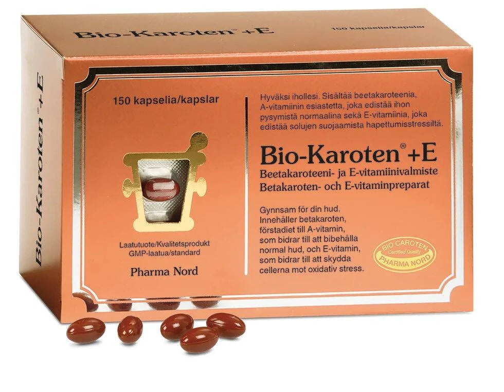 Pharma Nord Bio-Karoten+E 150 kaps.｜Pharma Nord 生物胡萝卜素+E 150粒