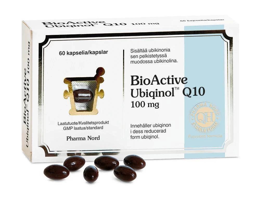 Pharma Nord BioActive 泛醇 100毫克 Q10 60粒｜Pharma Nord BioActive Ubiqinol 100 mg Q10 60 kaps.