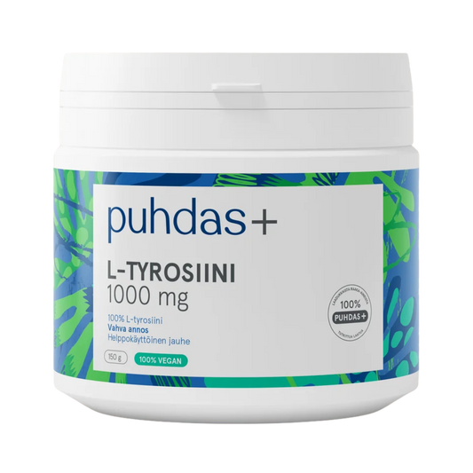 Puhdas+ L-酪氨酸 1000毫克 150 g｜Puhdas+ L-Tyrosiini 1000 mg 150 g