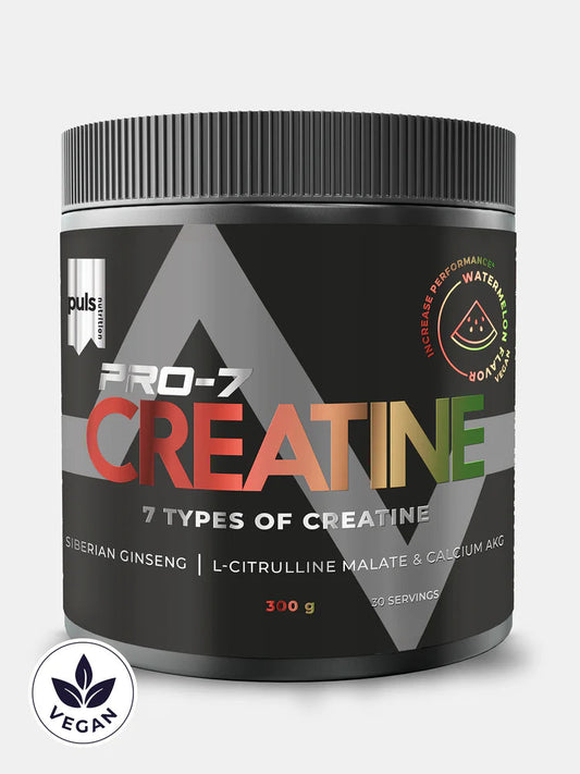 Puls Nutrition Pro-7 肌酸 西瓜味 300 g｜Puls Nutrition Pro-7 Creatine - Kreatiini Vesimeloni 300 g