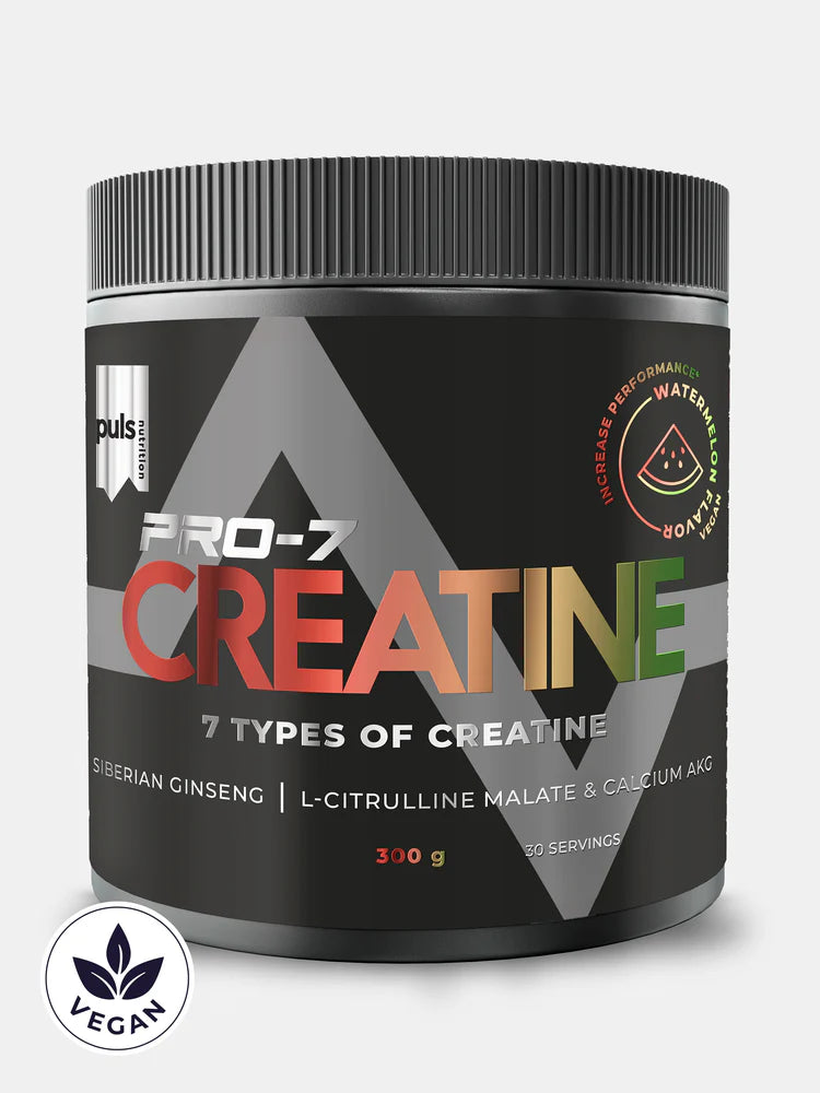 Puls Nutrition Pro-7 肌酸 西瓜味 300 g｜Puls Nutrition Pro-7 Creatine - Kreatiini Vesimeloni 300 g