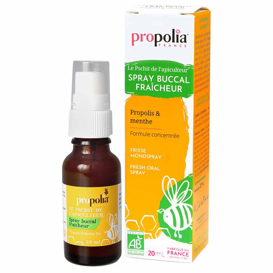 清新口腔喷雾 - 温和蜂蜜薄荷咽喉喷雾 20 ml｜Propolia Fresh Oral Spray - Hellävarainen Kurkkusuihke Hunaja & Minttu 20 ml