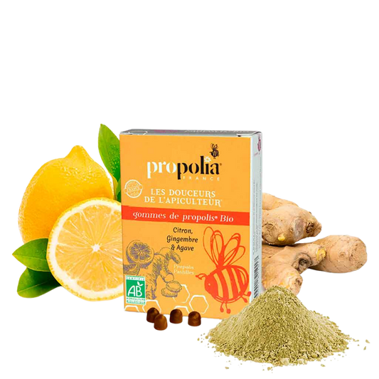 Propolia蜂胶含片 柠檬&姜 45 g｜Propolia Propolispastillit Sitruuna & Inkivääri 45 g