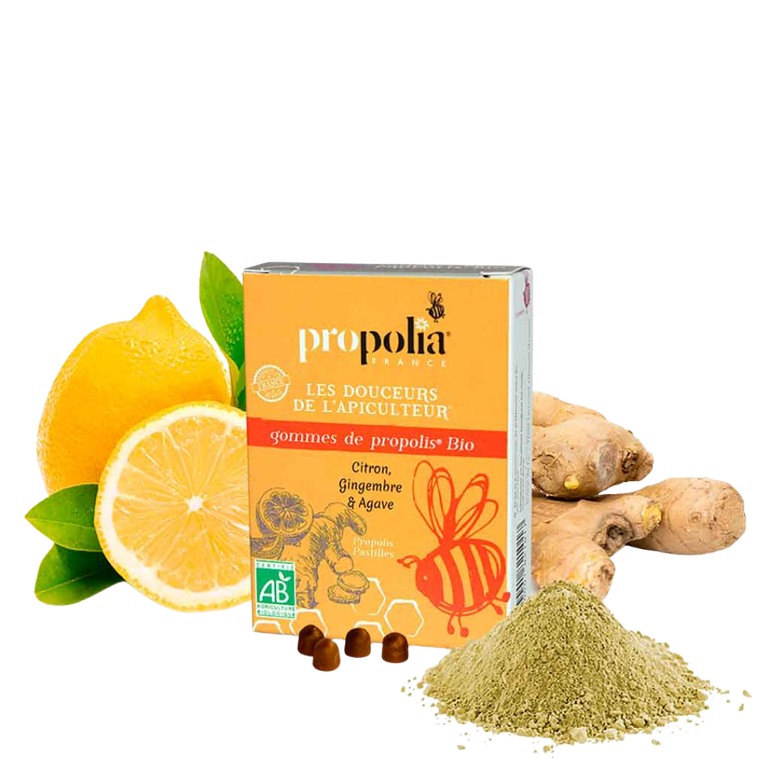 Propolia蜂胶含片 柠檬&姜 45 g｜Propolia Propolispastillit Sitruuna & Inkivääri 45 g