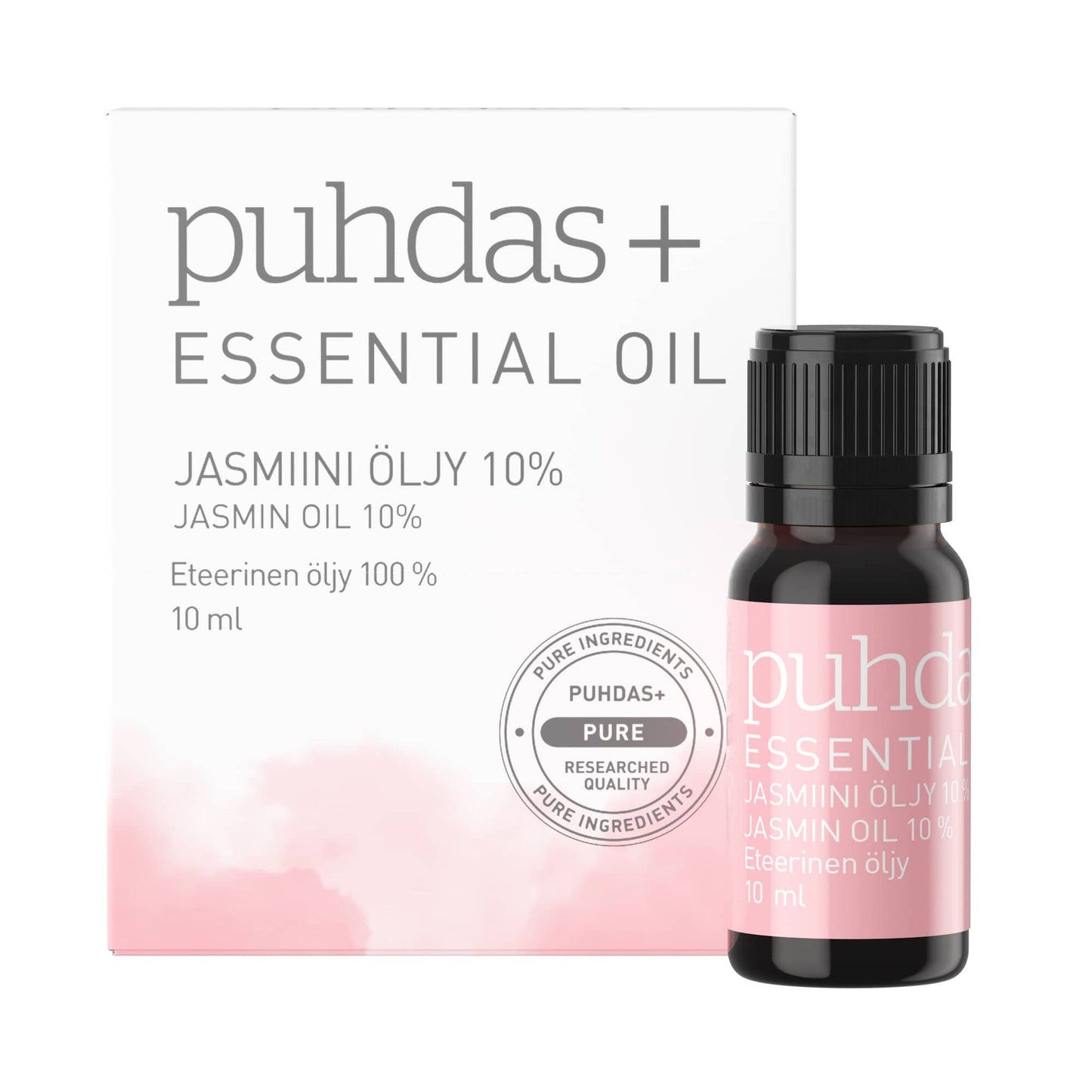 Puhdas+ Essential Oil Jasmiini Öljy 10 % - Eteerinen öljy 10 ml｜Puhdas+ 茉莉精油 10% 10 ml