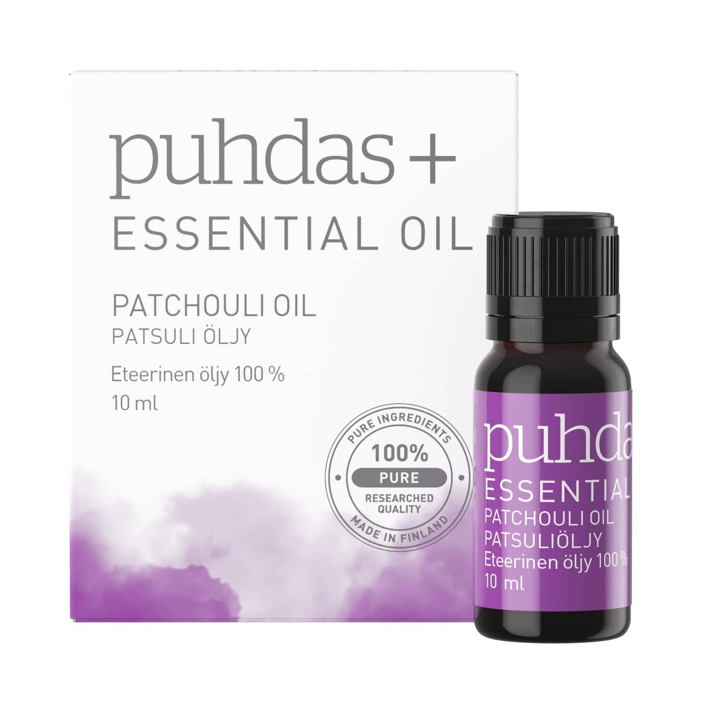 Puhdas+ Essential Oil Patchouli - Patsuliöljy eteerinen öljy 10 ml｜Puhdas+ 广藿香精油 10 ml