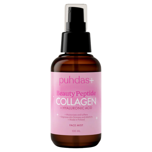 Puhdas+ 胜肽胶原蛋白+透明质酸面部喷雾 100 ml｜Puhdas+ Beauty Peptide Collagen + Hyaluronic Acid Face Mist - Kasvovesi 100 ml