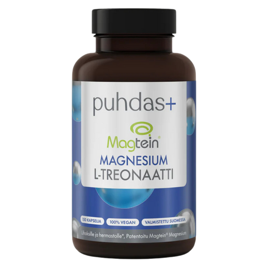 Puhdas+ Magtein® 镁 L-苏糖酸 150粒｜Puhdas+ Magtein® Magnesium L-Treonaatti 150 kaps.