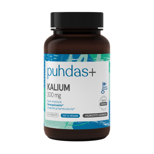 Puhdas+ 钾 300毫克 60粒｜Puhdas+ Kalium 300 mg  60 kaps.