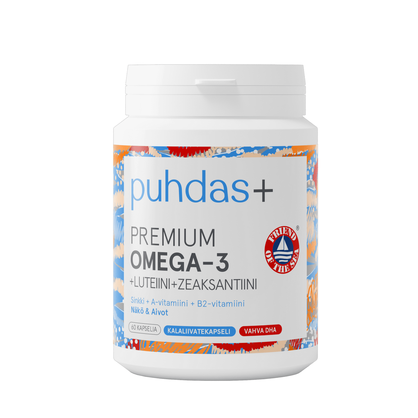Puhdas+ Premium Omega-3 + Luteiini + Zeaksantiini 60 kaps.