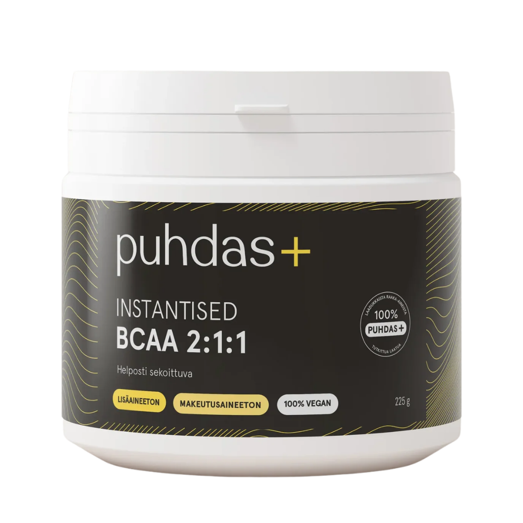 Puhdas+ BCAA 2:1:1 氨基酸粉 225 g｜Puhdas+ BCAA 2:1:1 Aminohappojauhe 225 g