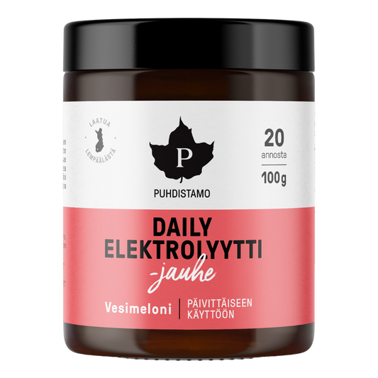 普赫迪斯塔莫 每日电解质粉 西瓜 100 g｜Puhdistamo Daily Elektrolyyttijauhe Vesimeloni 100 g
