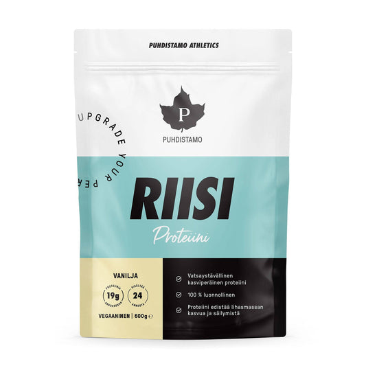 Puhdistamo Athletics 大米蛋白 香草 600 g｜Puhdistamo Athletics Riisiproteiini Vanilja 600 g