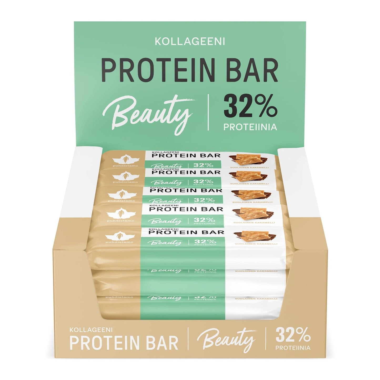 净化所胶原蛋白棒 - 咸焦糖味 24 x 30克 批发装｜Puhdistamo Kollageeni Protein Bar - Suolainen karamelli 24 x 30 g TUKKUPAKKAUS