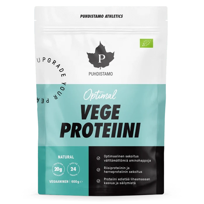Puhdistamo Athletics 植物蛋白 原味 600 g｜Puhdistamo Athletics Vege Proteiini Natural 600 g