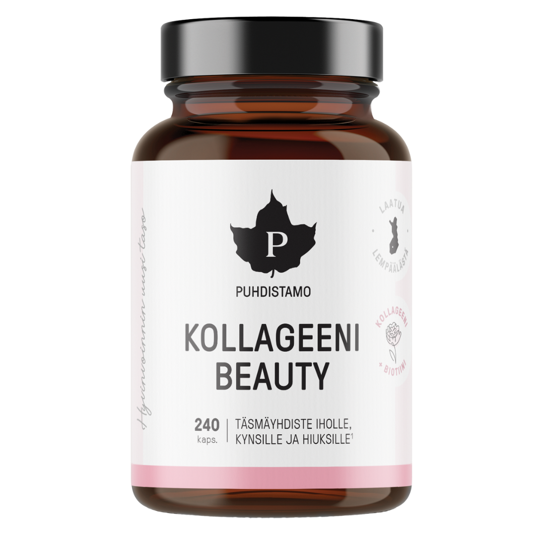 Puhdistamo Kollageeni Beauty 240 kaps.｜Puhdistamo 胶原蛋白美容 240 粒胶囊。