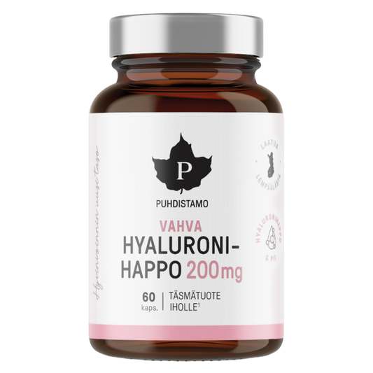 Puhdistamo 强效透明质酸 200毫克 60粒｜Puhdistamo Vahva Hyaluronihappo 200 mg 60 kaps.