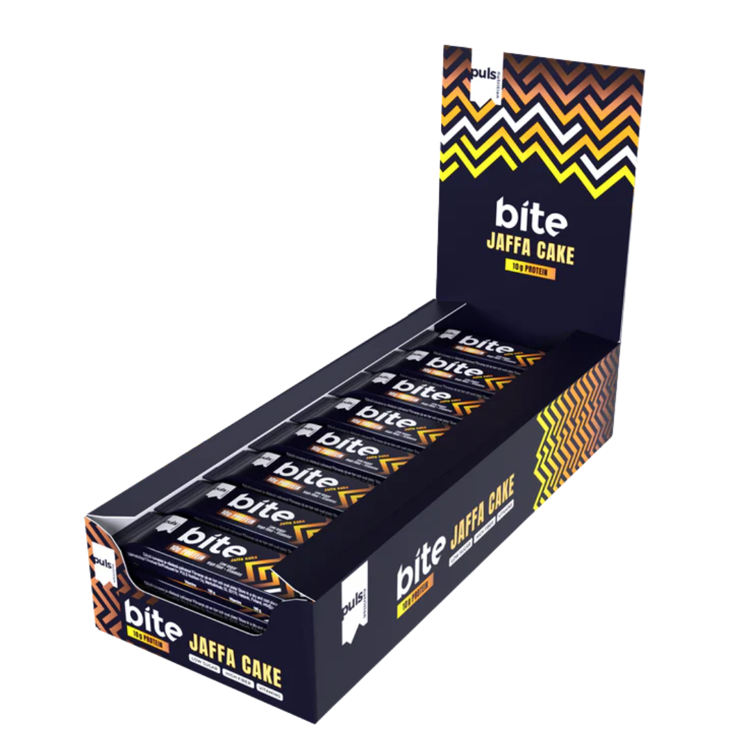 Puls Nutrition Protein Bar Bite Jaffa Cake - Proteiinipatukka Jaffakeksi 24 x 35 g TUKKUPAKKAUS｜Puls Nutrition 蛋白棒 果酱蛋糕味 批发装