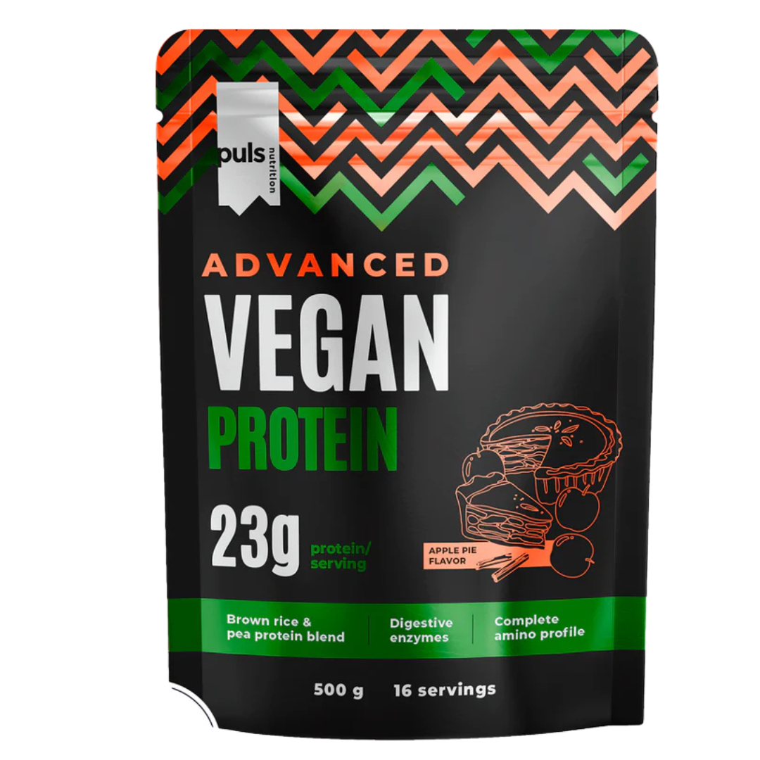 植物蛋白粉 苹果派味 500 g｜Puls Nutrition Advanced Vegan Protein - Kasviproteiinijauhe Omenapiirakka 500 g