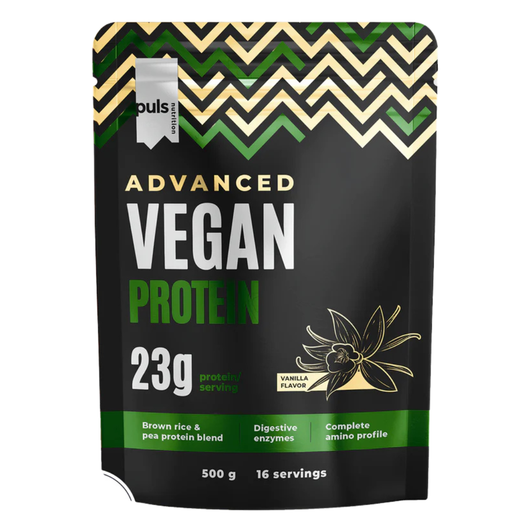 植物蛋白粉 香草味 500 g｜Puls Nutrition Advanced Vegan Protein - Kasviproteiinijauhe Vanilja 500 g