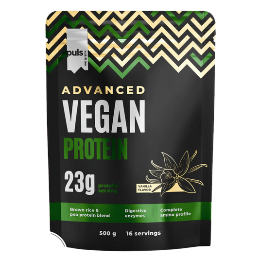 植物蛋白粉 香草味 500 g｜Puls Nutrition Advanced Vegan Protein - Kasviproteiinijauhe Vanilja 500 g