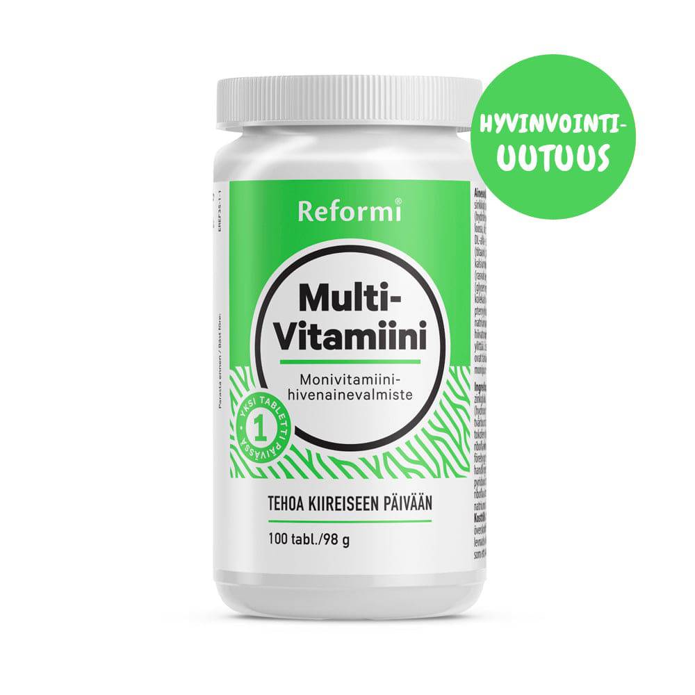 Reformi 多种维生素 100片 - 复合维生素矿物质片｜Reformi Multivitamiini 100 tabl. - Monivitamiini-hivenainetabletti
