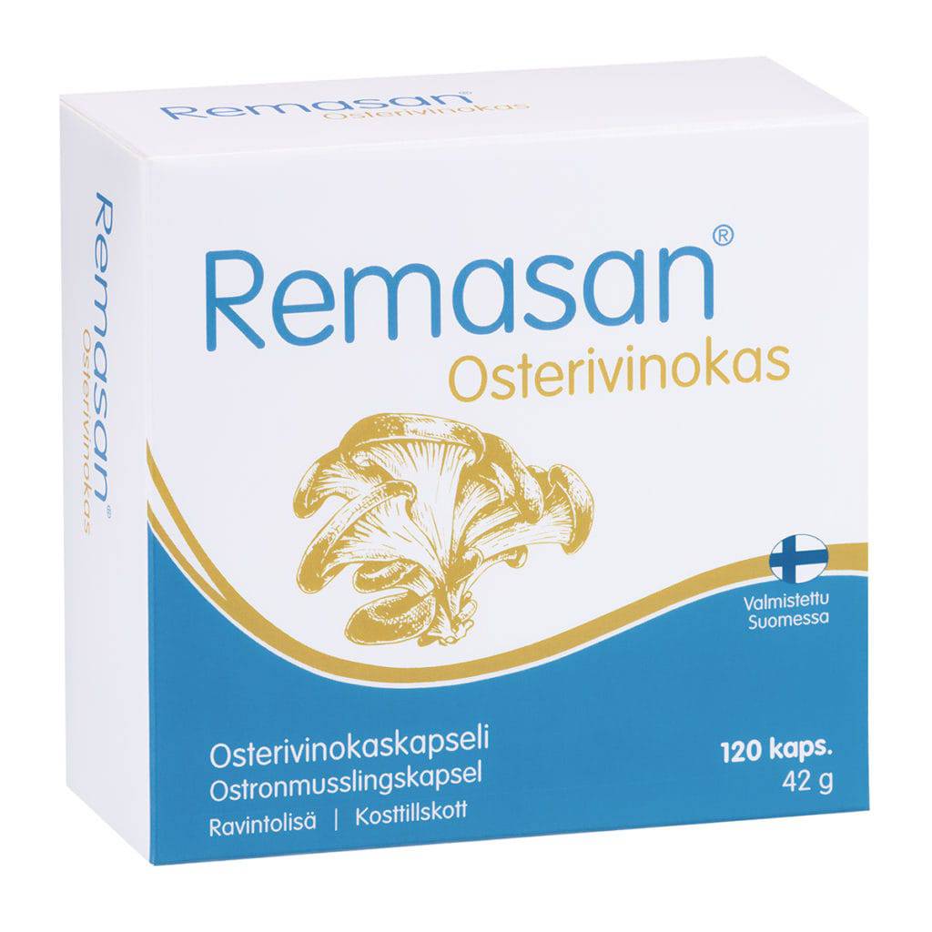 Remasan - 平菇胶囊 120粒｜Remasan - Osterivinokaskapseli 120 kaps.