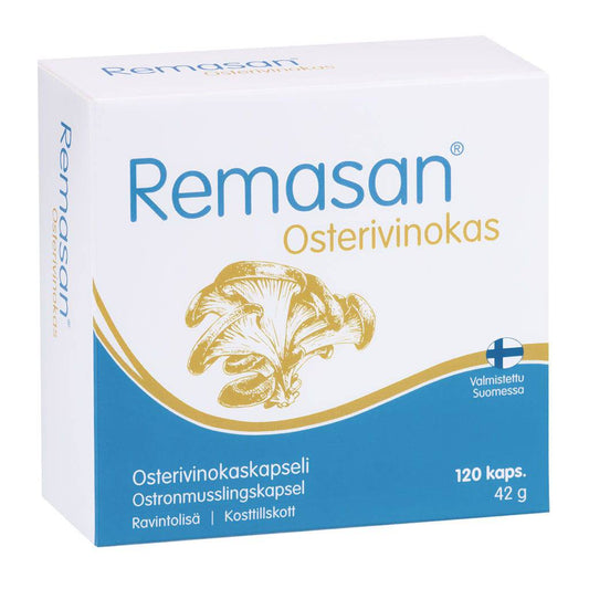 Remasan - 平菇胶囊 120粒｜Remasan - Osterivinokaskapseli 120 kaps.