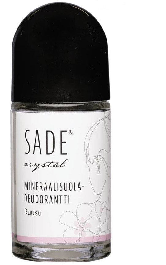 Sade水晶滚珠矿物盐止汗露50毫升-玫瑰｜Sade Crystall Roll-On Mineraalisuola Deodorantti 50 ml - Ruusu