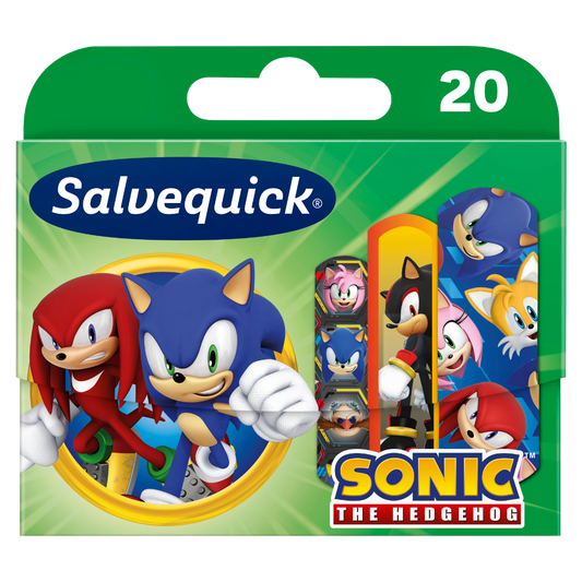 Salvequick 刺猬索尼克儿童创可贴 20 kpl