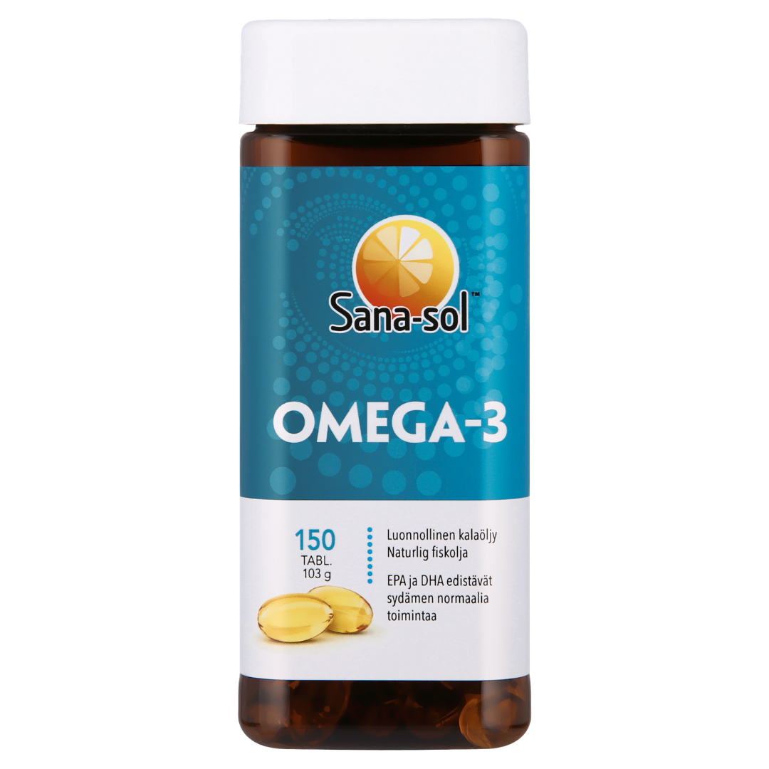 Sana-Sol Omega-3 - Kalaöljyvalmiste 150 kaps.