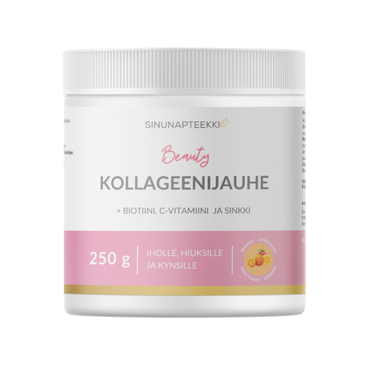 Sinunapteekin Beauty 胶原蛋白粉 250克 - 芒果橙味｜Sinunapteekin Beauty Kollageenijauhe 250 g - Mango-Appelsiini